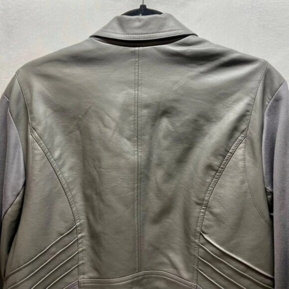 Torrid Faux Leather Moto Jacket Women's 3/3X Graphite Gray Full Zip EUC - Picture 7 of 16